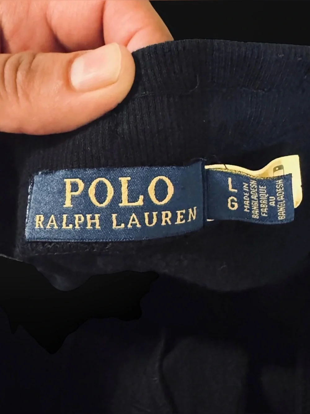 Ralph Lauren Black joggerswith Red Polo Logo